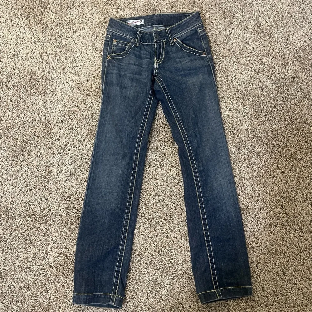 Red Engine Boot Cut Jeans - Picture 1 of 5